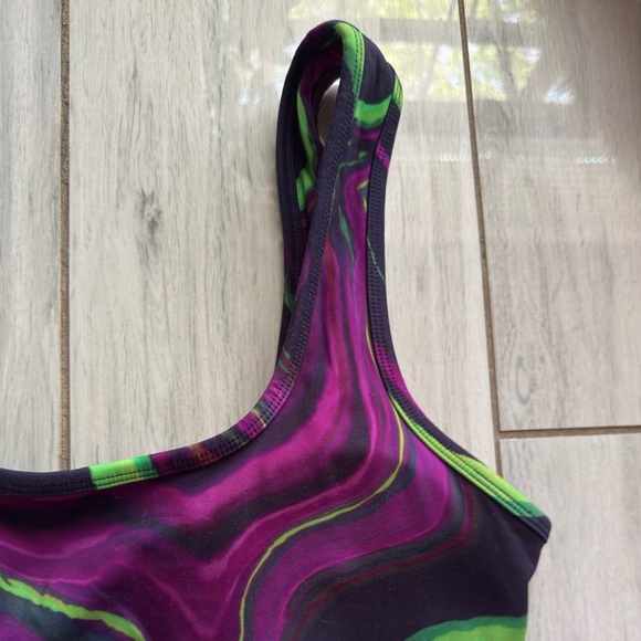 Fabletics Rivka Medium Impact Sports Bra Haze Wave Purple Green Size XL - Picture 6 of 7